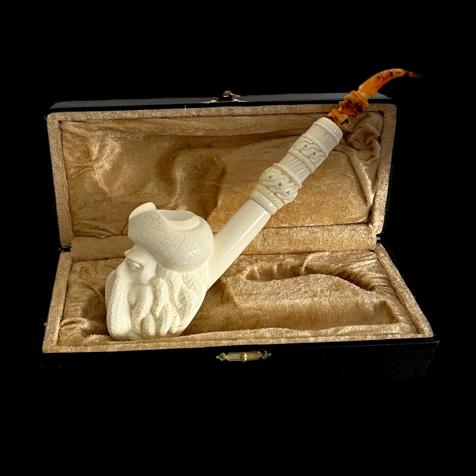 サイコ様のオーダー (davy jones pipe) Davy Jones Block Meerschaum Pipe, Smoking Pipe, Pipa de
