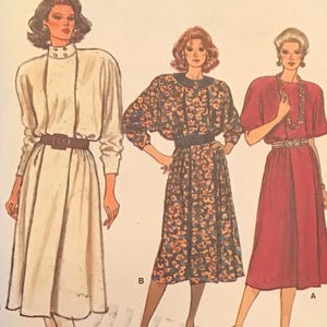 Vintage Sewing Pattern #9405 Vogue, Misses&#39; Dress, 1980&#39;s Fashion, Size 14-16-18, Never Used