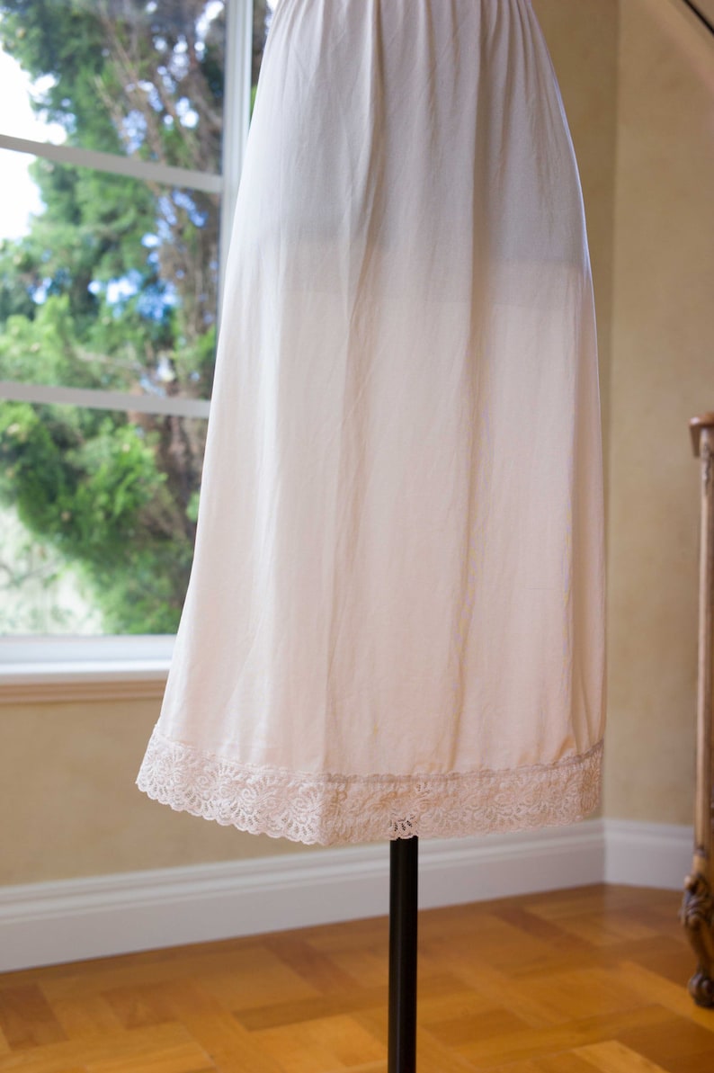 Vintage 1980s Nylon and Lace Half Slip Petticoat Underskirt Etsy