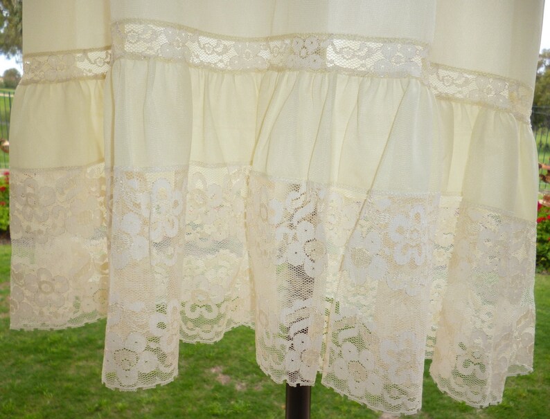 Vintage 1950s Lemon Silky Sheer Nylon and Full Slip in Soft Silky Nylon Petticoat Size M 071