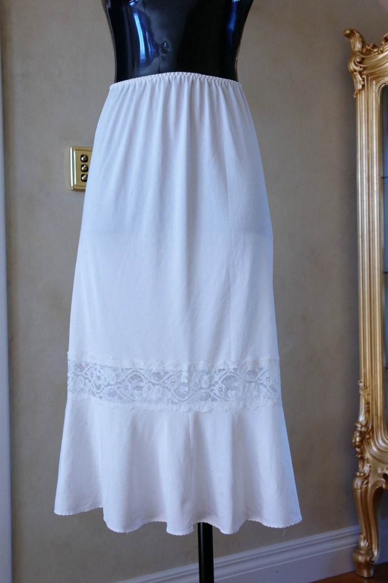 Vintage 1980s White Silky A-line Half Slip Petticoat by St - Etsy