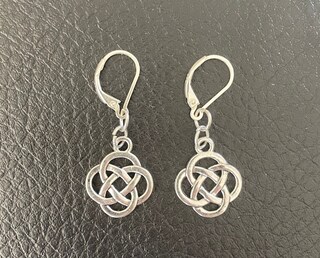 YAFEINI Orecchini Quadrifoglio In Argento Sterling 925 Con Nodo Celtico - 12mm - Ipoallergenici