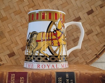 Vintage The Royal Collection Bone China Royal Mews Tankard Large Mug Buckingham Palace Mug Made in England