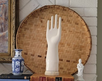 Vintage Industrial Porcelain Hand Glove Mold