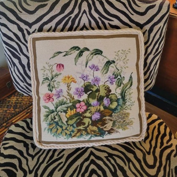 Needlepoint Pillow Etsy