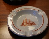 Vintage Wedgwood Flying Cloud Ashtray marked Game Cock 1850 Made in England
