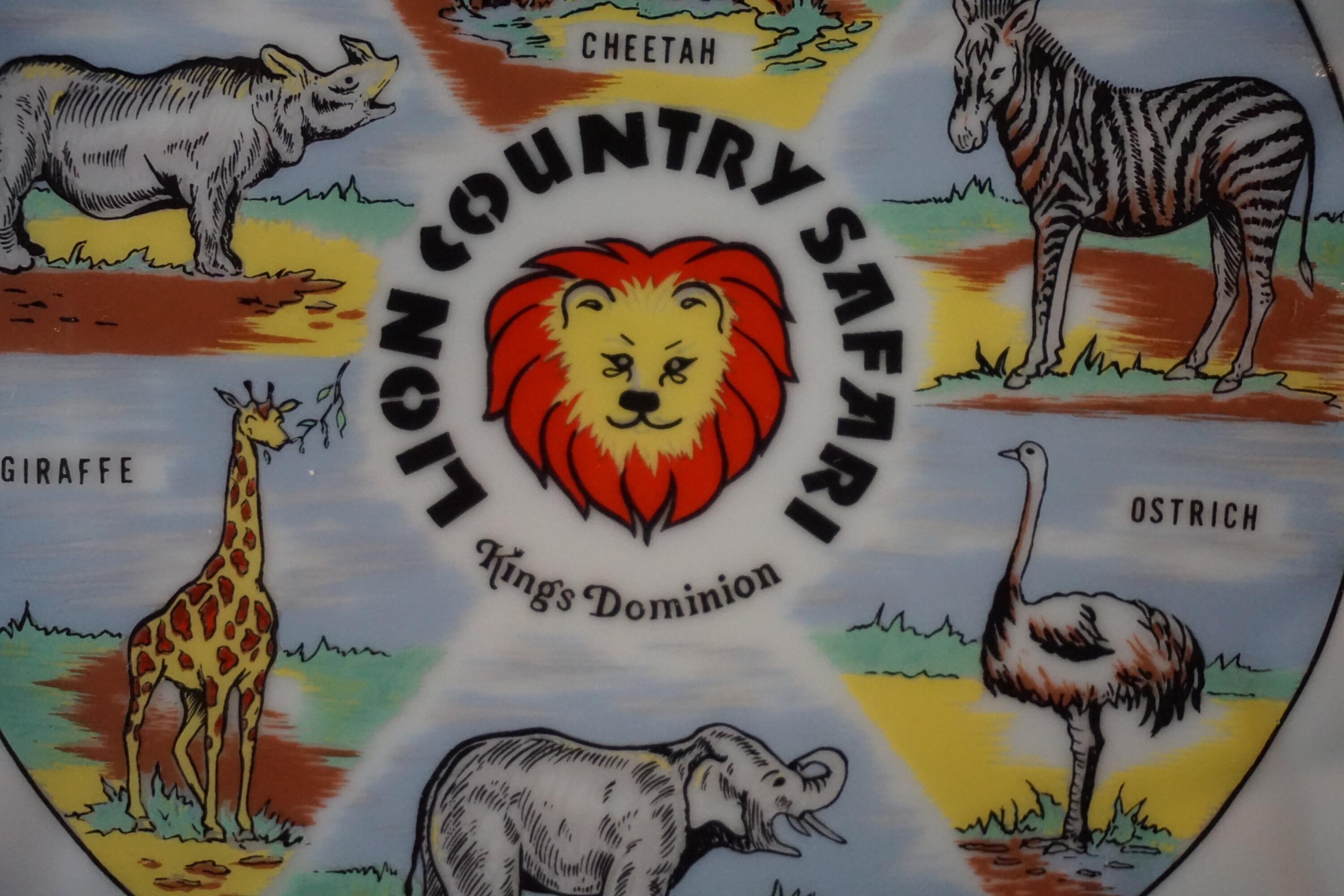 Vintage Kings Dominion Lion Country Safari Plate 19741993 Etsy UK