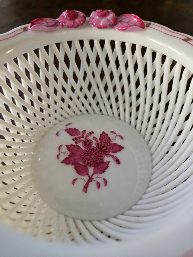 Herend Chinese Bouquet Basket Bowl