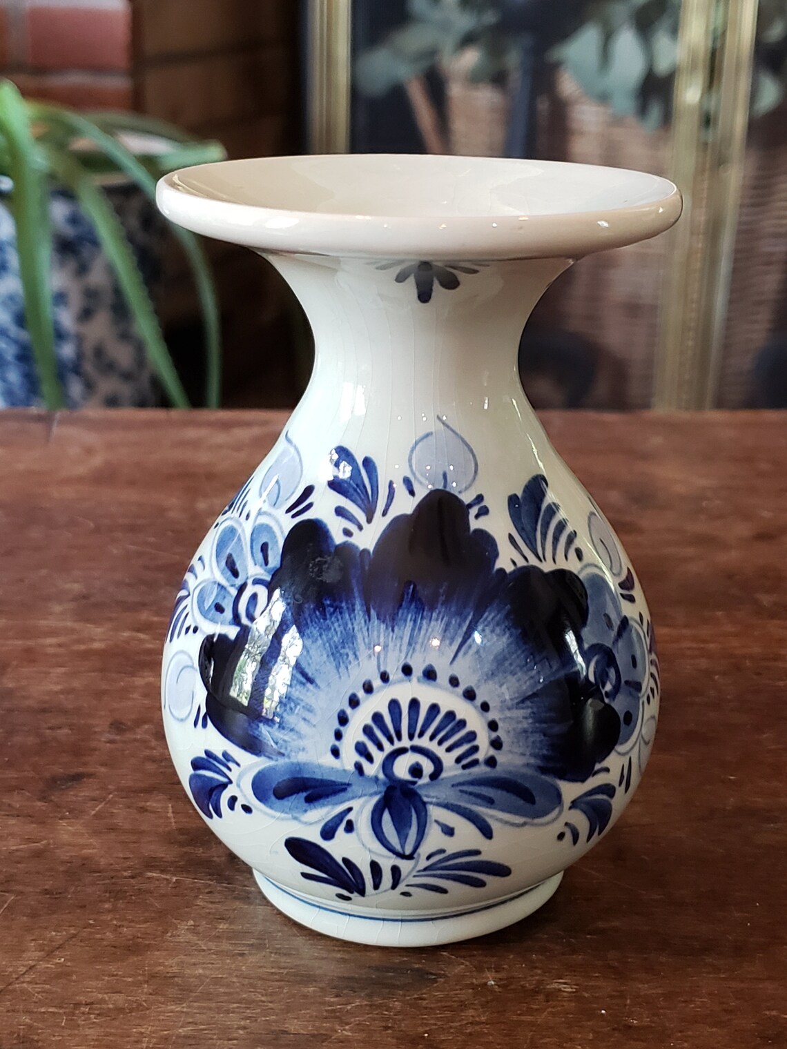 Vintage Delft Vase 225 Delft Blue Holland Small Delft Vase Etsy