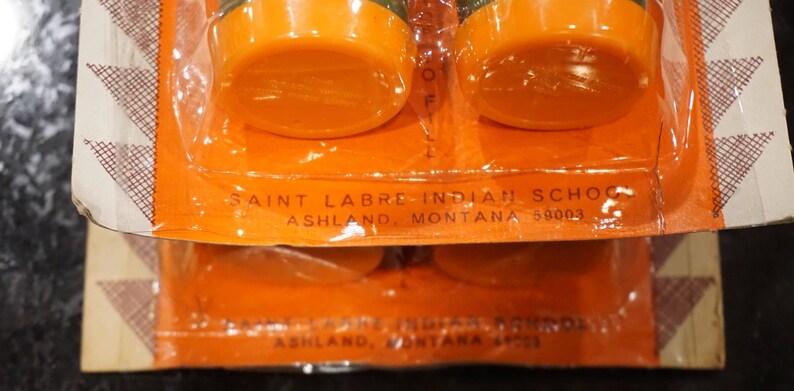 Set of 2 Vintage Salt /& Pepper Shakers Saint Labre Indian School Ashland Montana