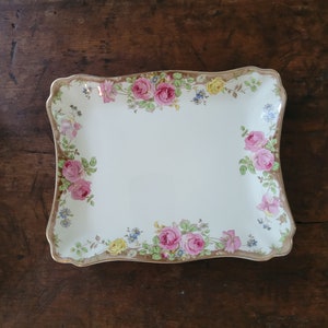Vintage Royal Doulton English Rose Bread Tray