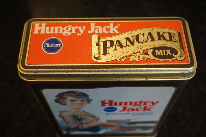 Vintage Hungry Jack Tin 1990s Reproduction Hungry Jack Etsy
