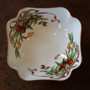 Vintage Tiffany Holiday Square Bowl - 1998 Tiffany & Co. Holiday 