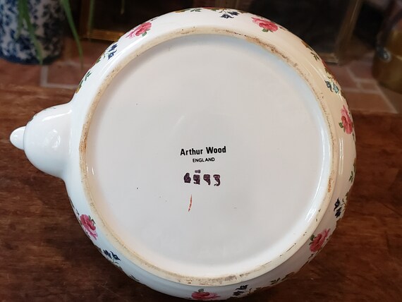 Vintage Arthur Wood Teapot – 1980s Kettle With Pink Roses - Etsy