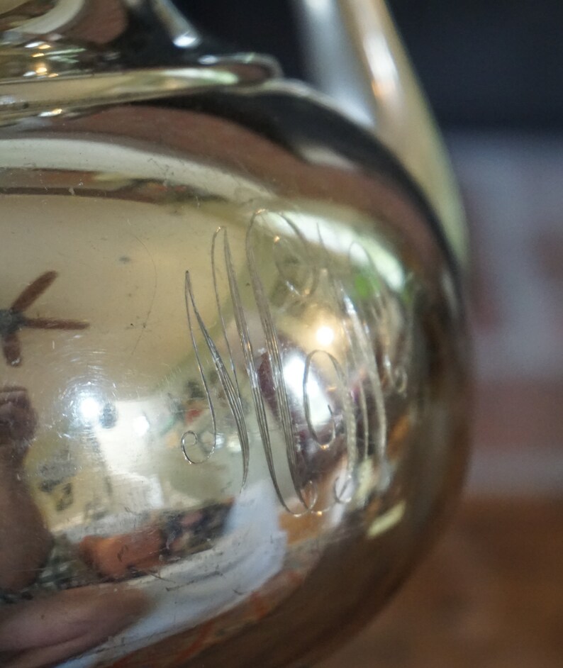 Vintage Kirk Stieff Old Annapolis Pewter Teapot Monogrammed Etsy