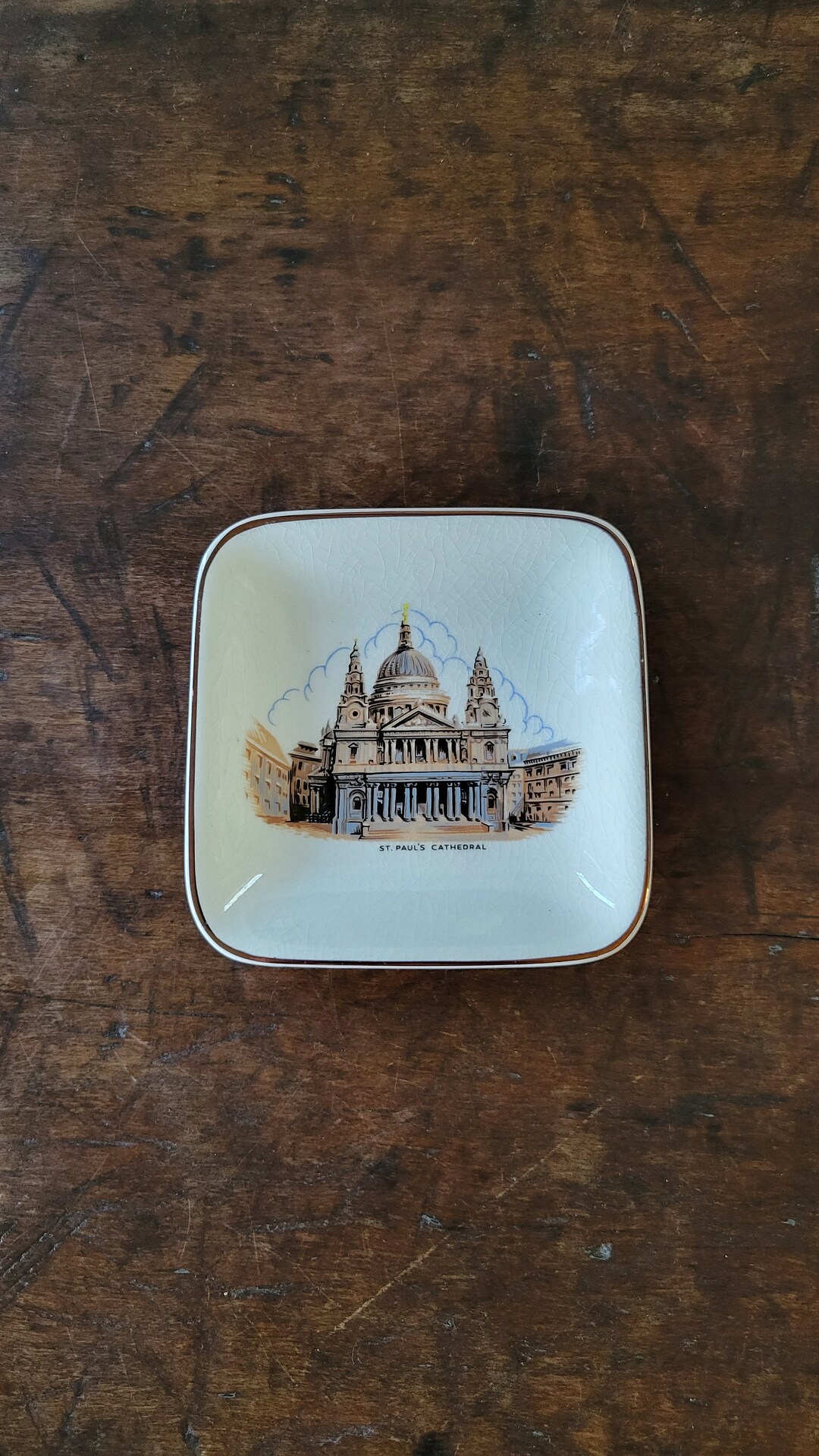 Vintage Sandland St. Paul's Cathedral London Souvenir Pin Dish Etsy