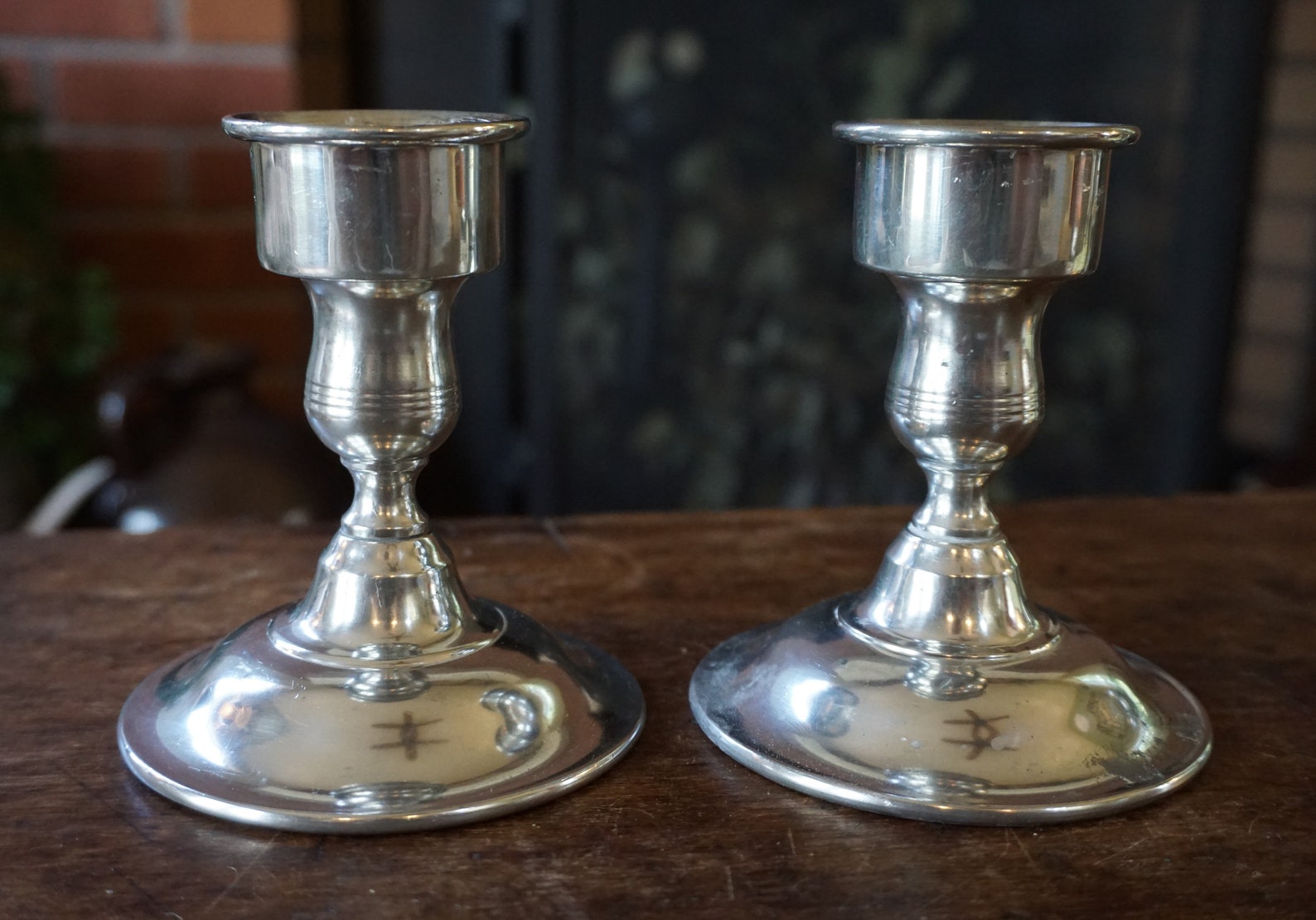 Vintage Kirk Stieff Pewter Candlesticks Stieff Polished Etsy.de