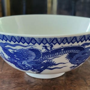 Vintage Chinese Dragon Bowl - Etsy