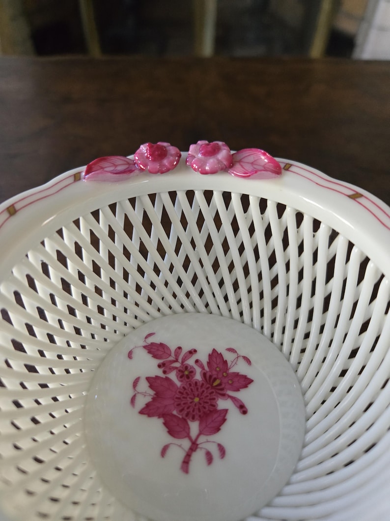 Herend Chinese Bouquet Basket Bowl - Thumbnail 5
