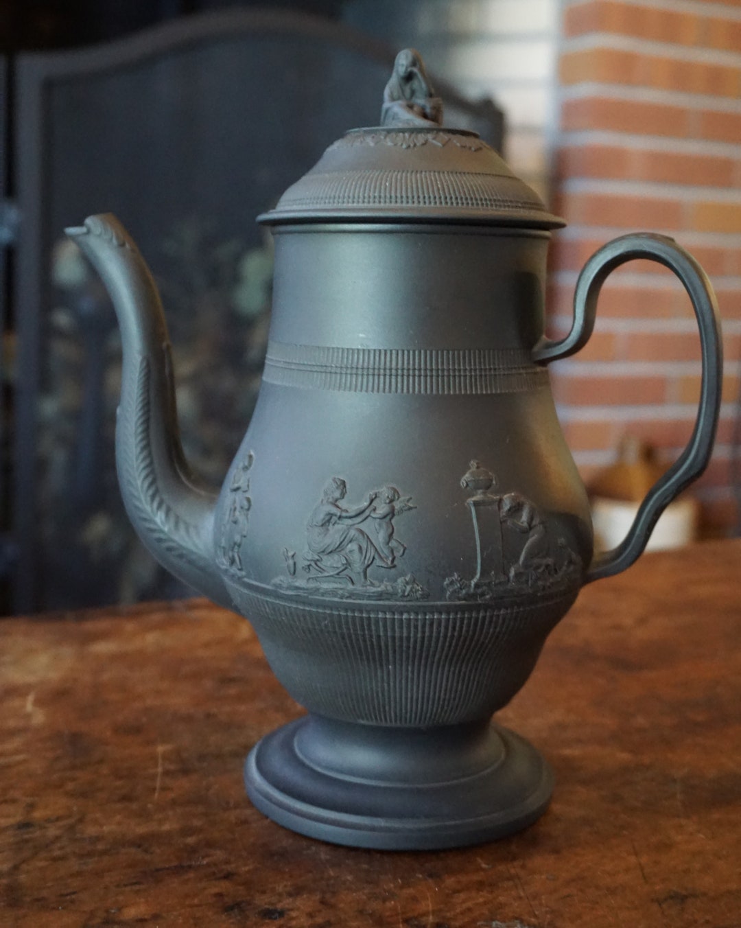 Antique Wedgwood Basalt Coffee Pot – 18th Century Sybil Finial - Etsy