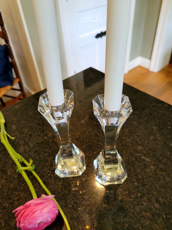 Vintage Villeroy and Boch Candlesticks Crystal Cocktail Club