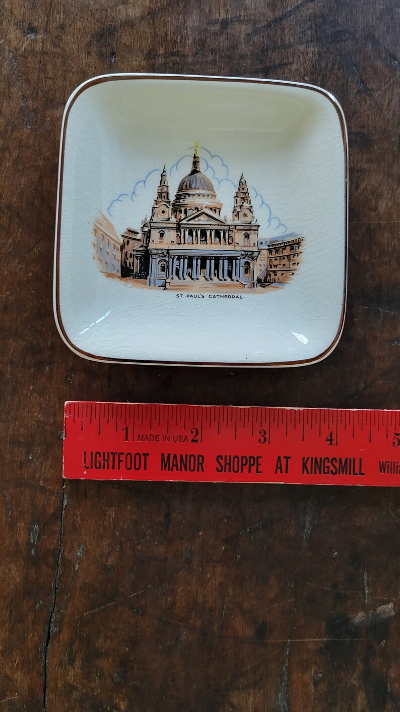 Vintage Sandland St. Paul's Cathedral London Souvenir Pin Dish Etsy