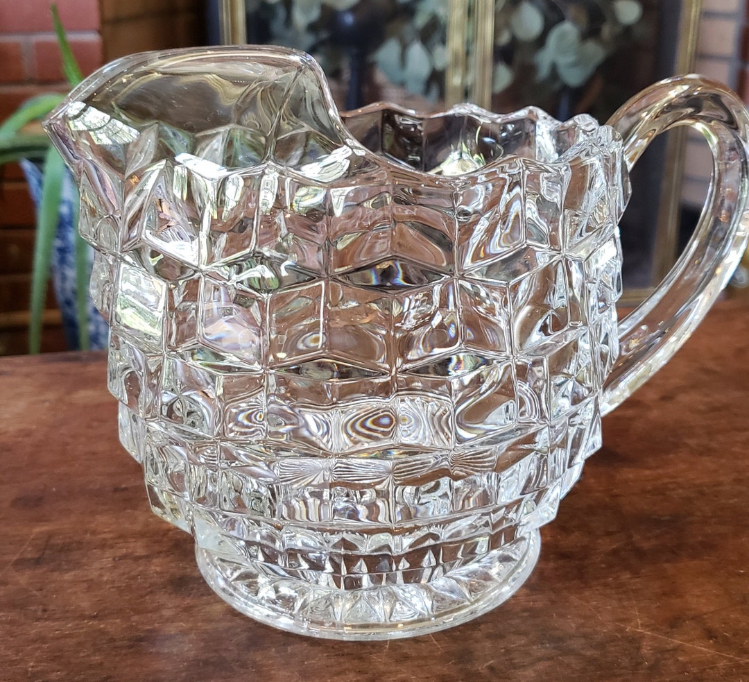Vintage Fostoria American Pattern Pitcher 1950s Fostoria Pitcher With