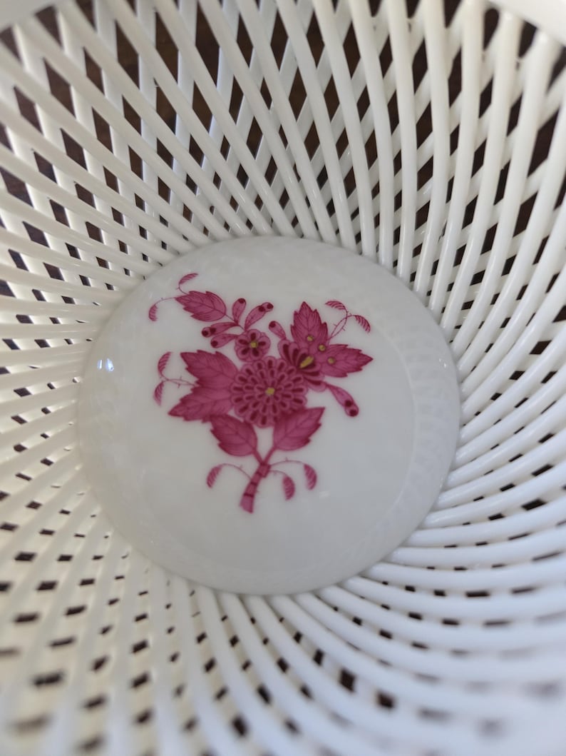 Herend Chinese Bouquet Basket Bowl - Thumbnail 3
