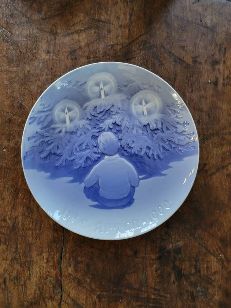 1909 Bing & Grondahl Christmas Plate, Blue White Porcelain - Etsy