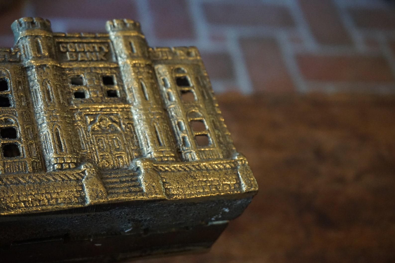 Antique Victorian English Brass County Bank 1890s Cast Brass | Etsy