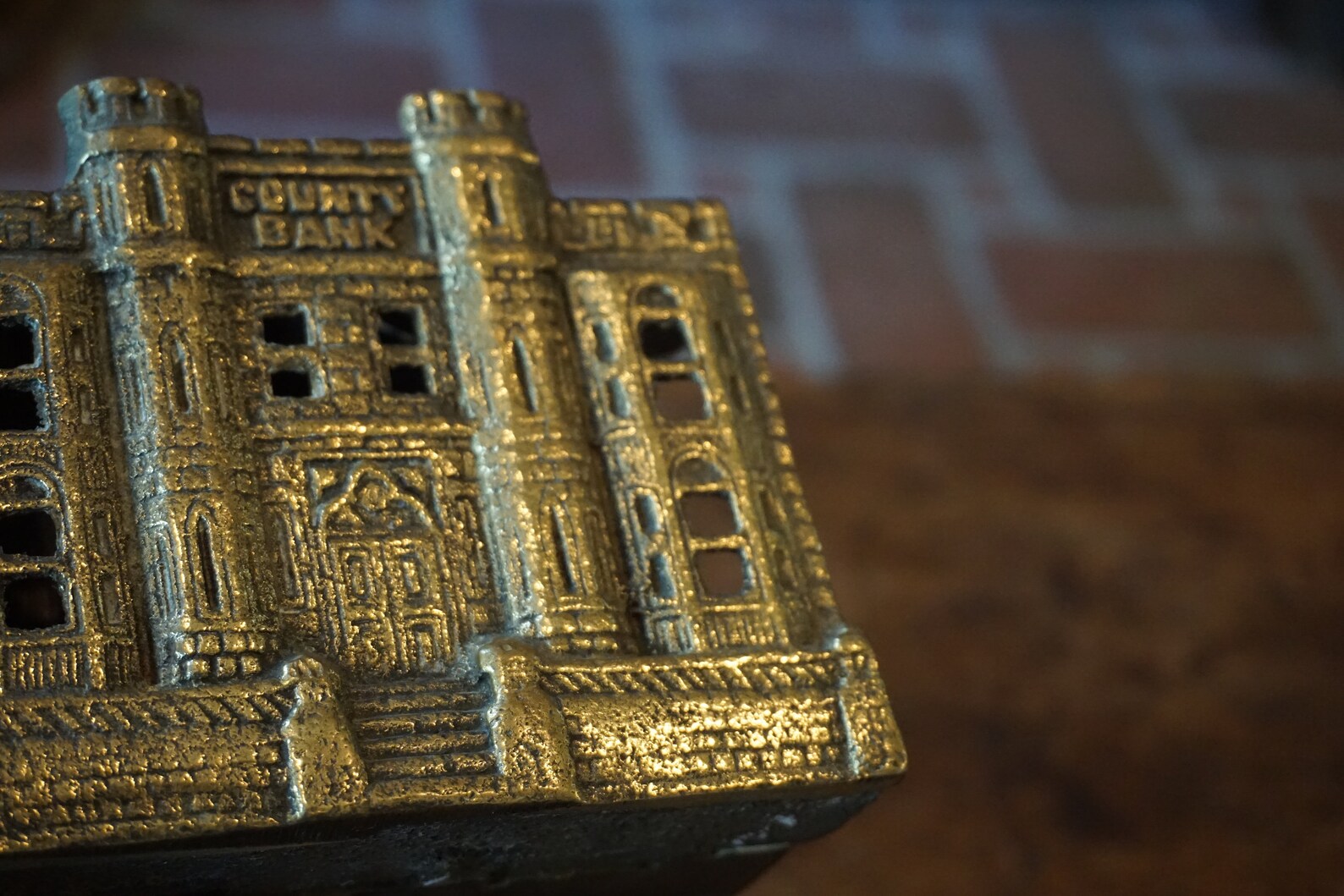 Antique Victorian English Brass County Bank 1890s Cast Brass | Etsy