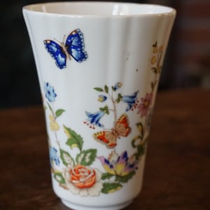 Vintage Aynsley Cottage Garden Vase - 1980s Aynsley Cottage Garden Tumbler - made in England