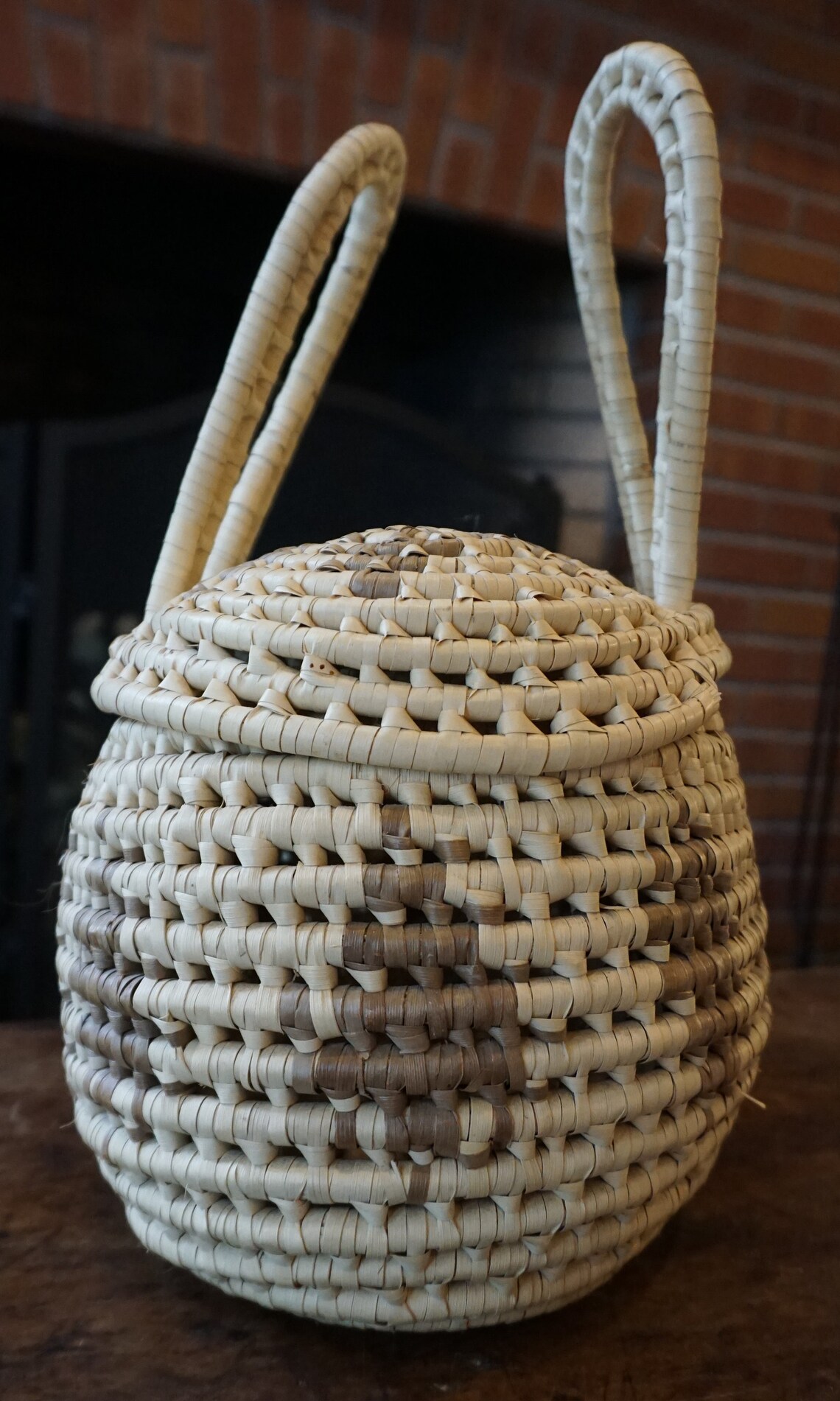 Vintage Double Handled Yucca Basket Large Yucca Basket Etsy