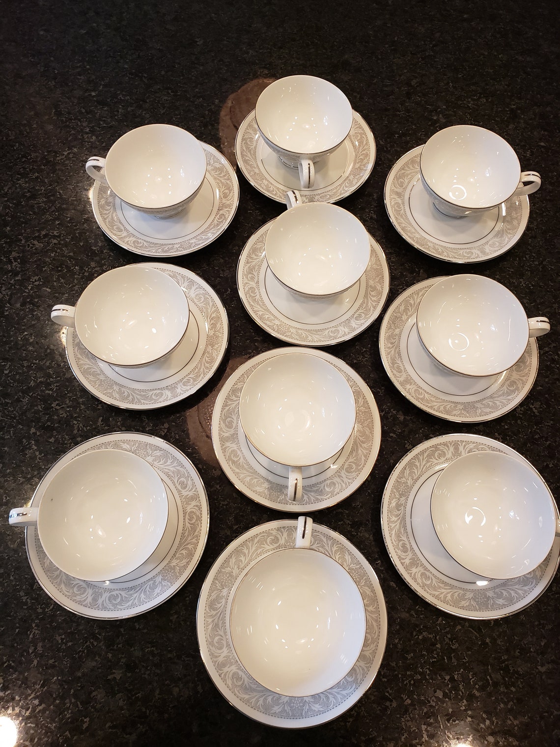 Vintage Imperial China Whitney Cups and Saucers Set of 10 Etsy