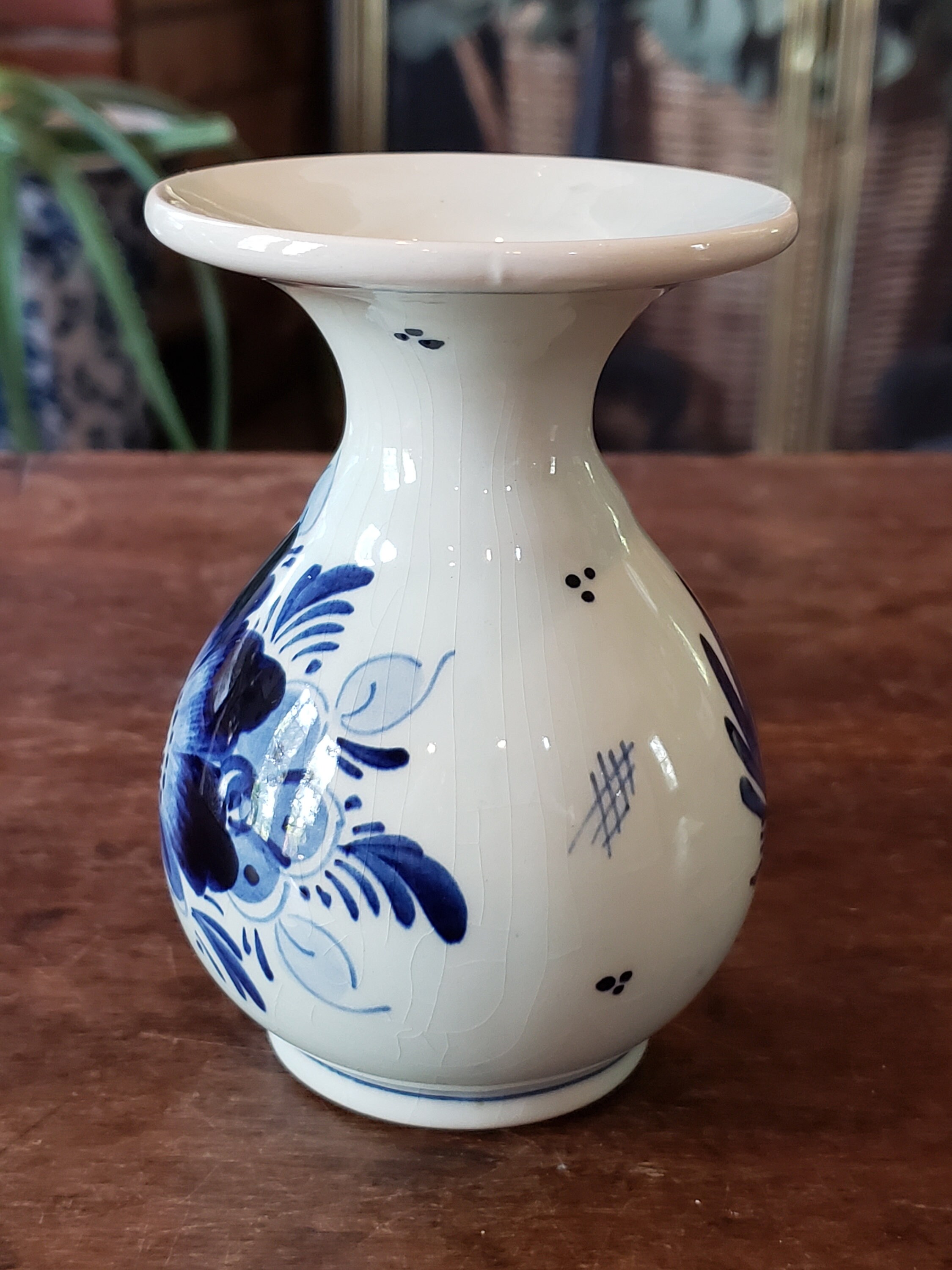 Vintage Delft Vase 225 Delft Blue Holland Small Delft Vase Etsy
