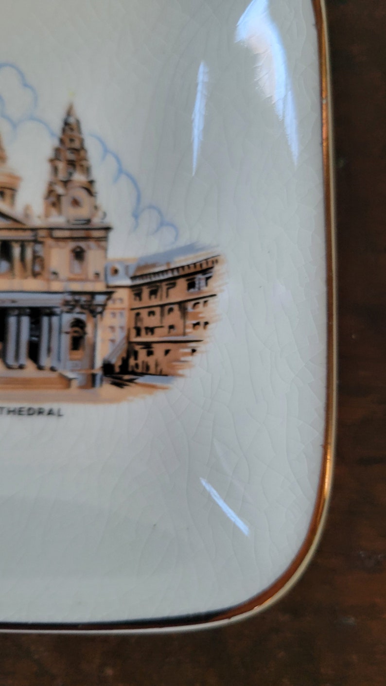 Vintage Sandland St. Paul's Cathedral London Souvenir Pin Dish Etsy