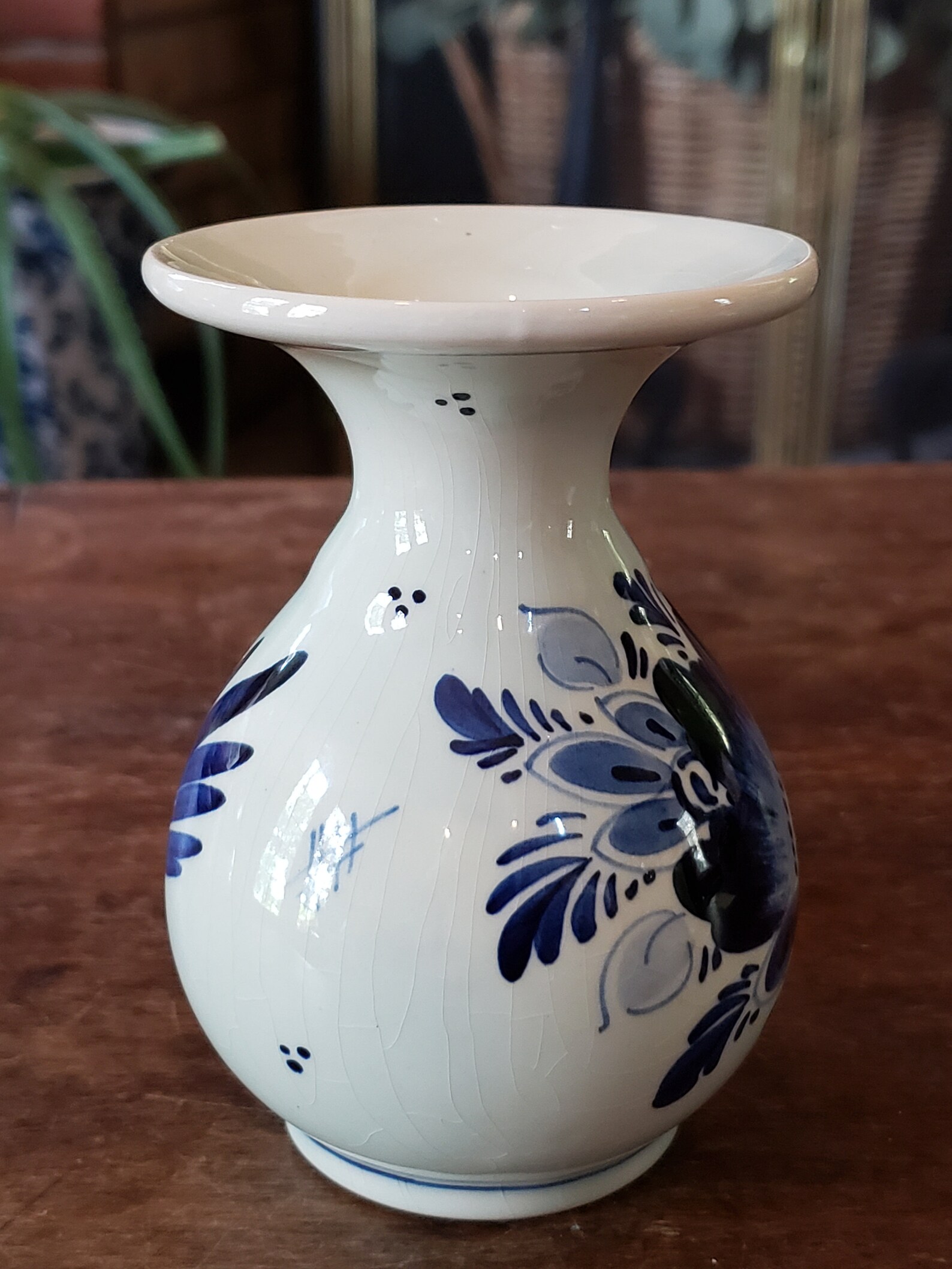 Vintage Delft Vase 225 Delft Blue Holland Small Delft Vase Etsy
