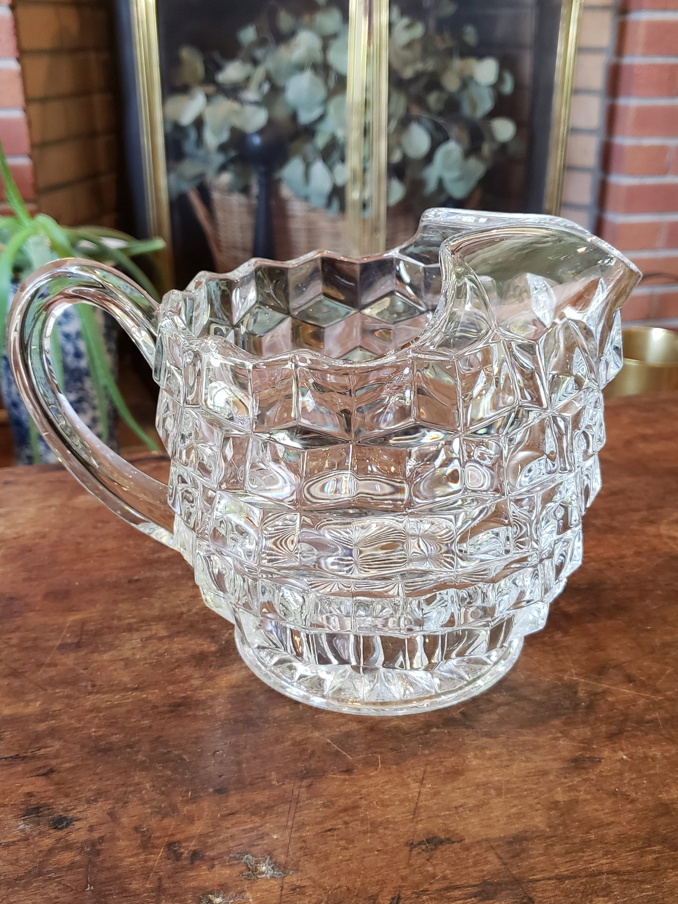 Vintage Fostoria American Pattern Pitcher - 1950s Fostoria Pitcher