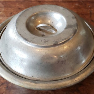 Antique Winthrop Pewter Covered Bowl - 1920s Winthrop Pewter