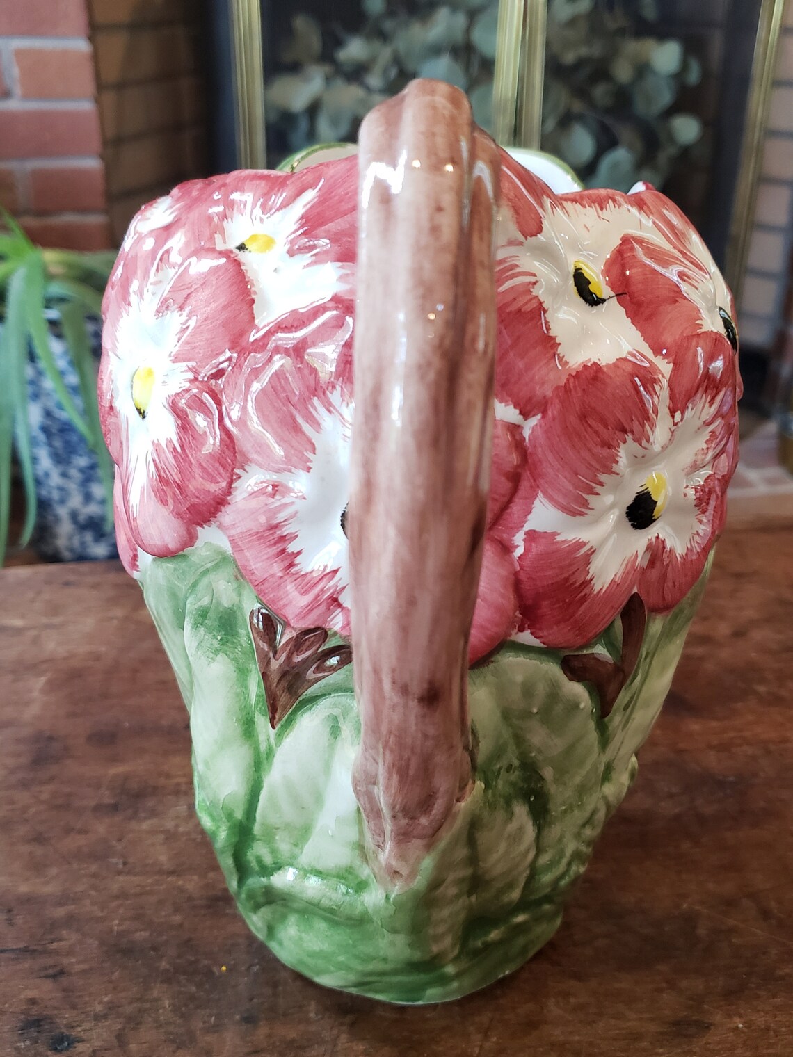 Vintage Bassano Floral Pitcher 1960s Cerámica de Bassano Etsy