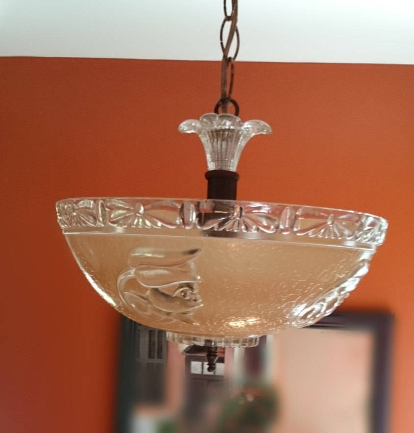 1930's Tulip Art Deco Pendant Light Fixture/Art Etsy