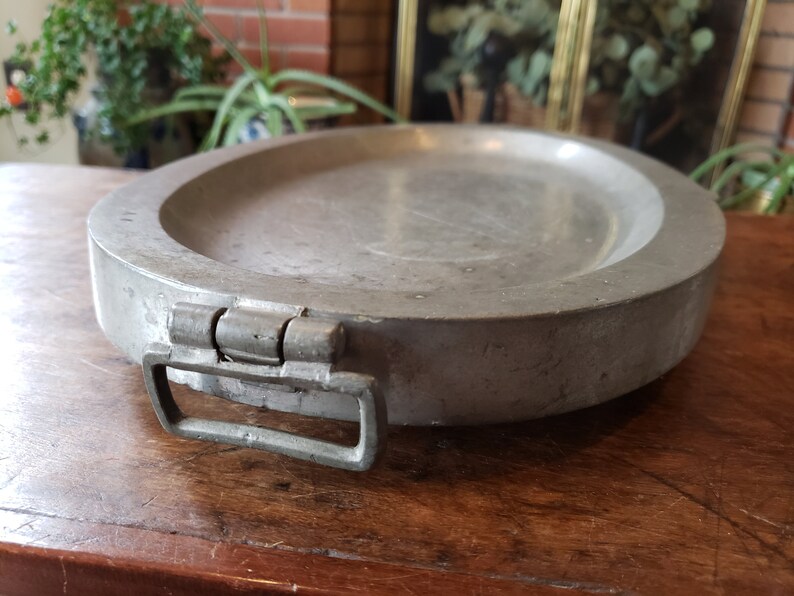 Antique Pewter Food Warmer Large Pewter Warming Tray Etsy
