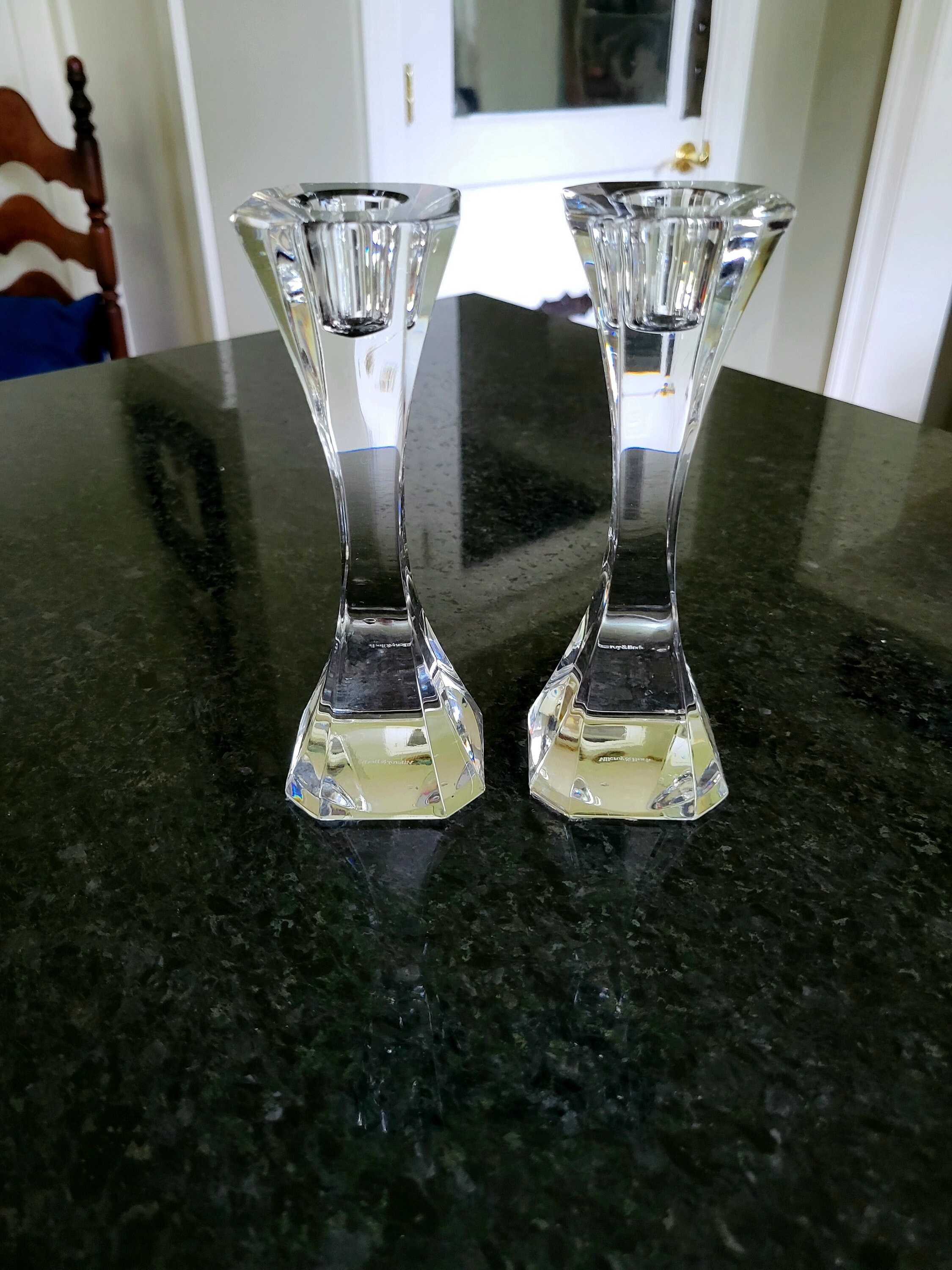 Vintage Villeroy and Boch Candlesticks Crystal Cocktail Club