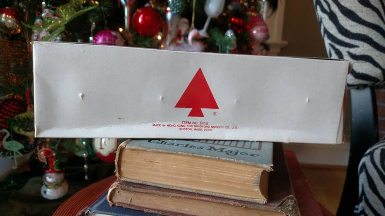 Vintage Yule Gems by Bradford Jewel-shaped Plastic Christmas Ornaments Vintage Christmas Retro Christmas Made in Hong Kong 1960s 1970s