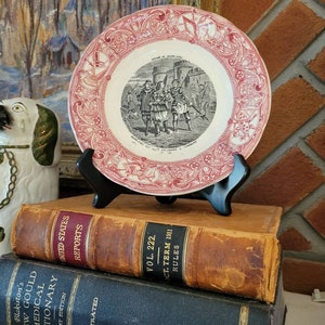 Antique Joan of Arc plate by  Sarreguemines Gien France Historie de Jeanne D&#39;Arc
