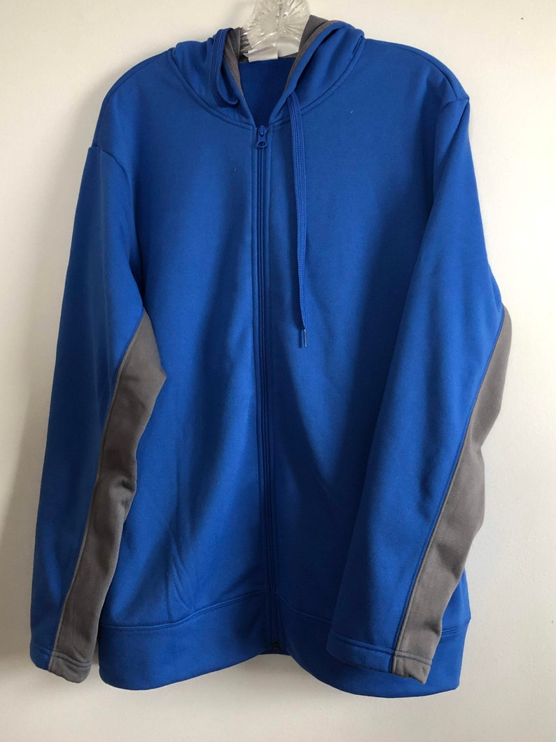 SALE Full Zip Color Block Dialysis Hoodie Royal Blue Size | Etsy