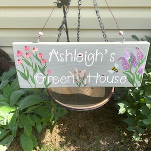 Personalized Hand Painted Sign, Garden Sign, Custom Outdoor Sign, Garden Sign w/Personalization, Unique Garden Decor Gift, Gift for Gardener