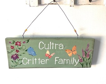 Personalized Hand Painted Garden Sign: Vintage Rustic Decor - Etsy