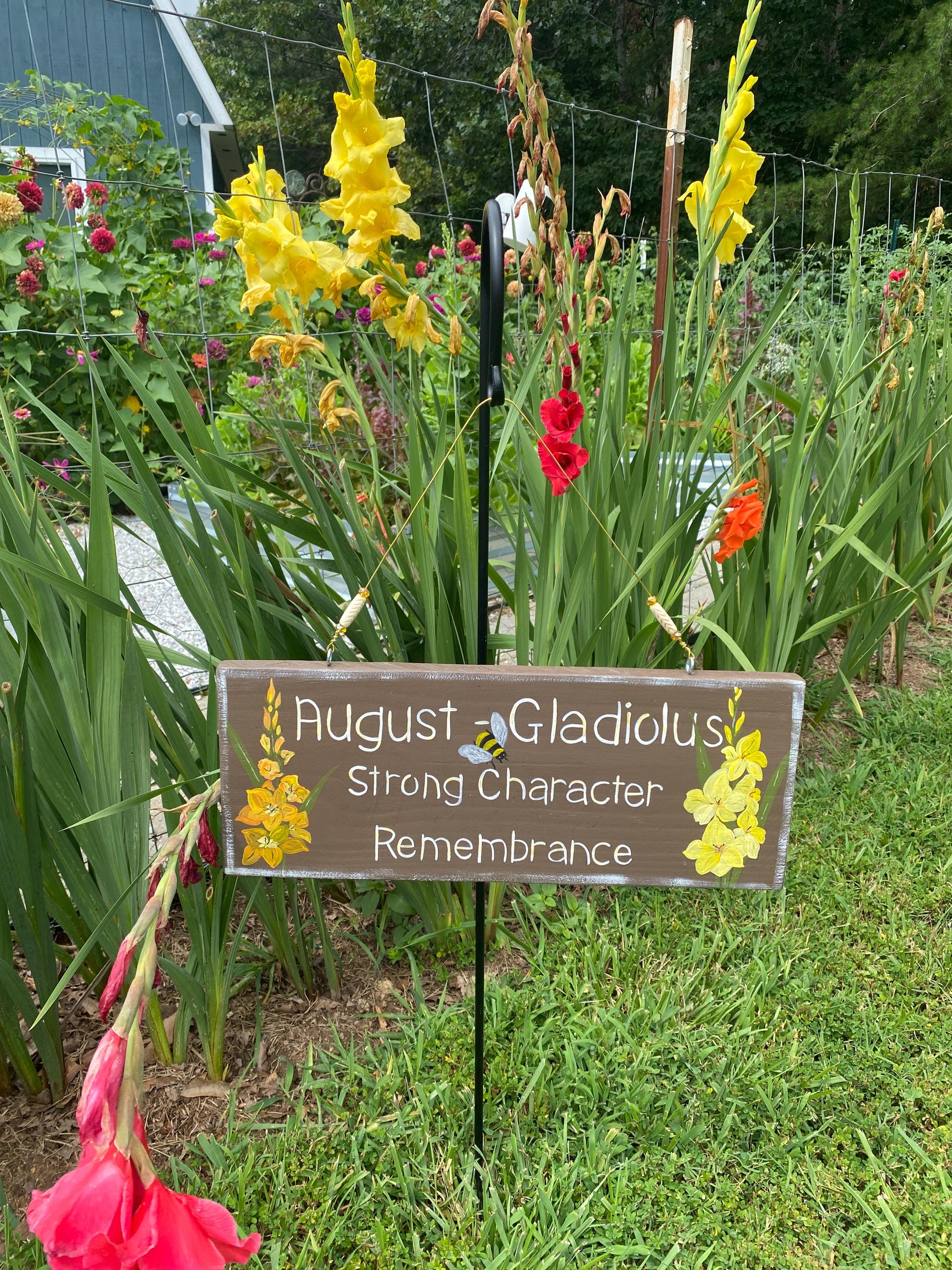 Aster Sign Hand Painted Aster Wood Sign | September Birth Flower Garden Decor ...