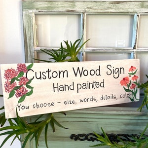 Custom Wood Sign,16&quot;x6&quot; Personalized Sign,Garden Sign,Hand Painted Sign,Garden Decor,Unisex Gift, Personalized Garden Sign,Birthday Gift